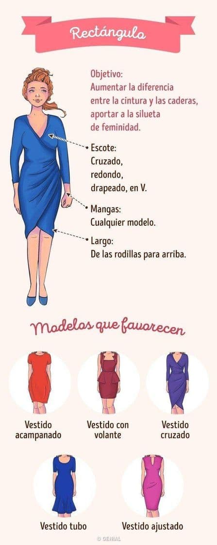 Fashion Vestir cuerpo tipo: Rectángulo