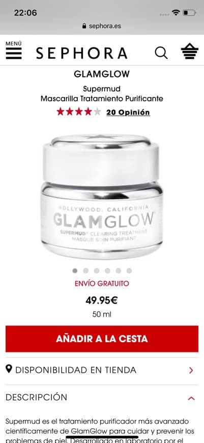 Producto Mascarilla glamglow