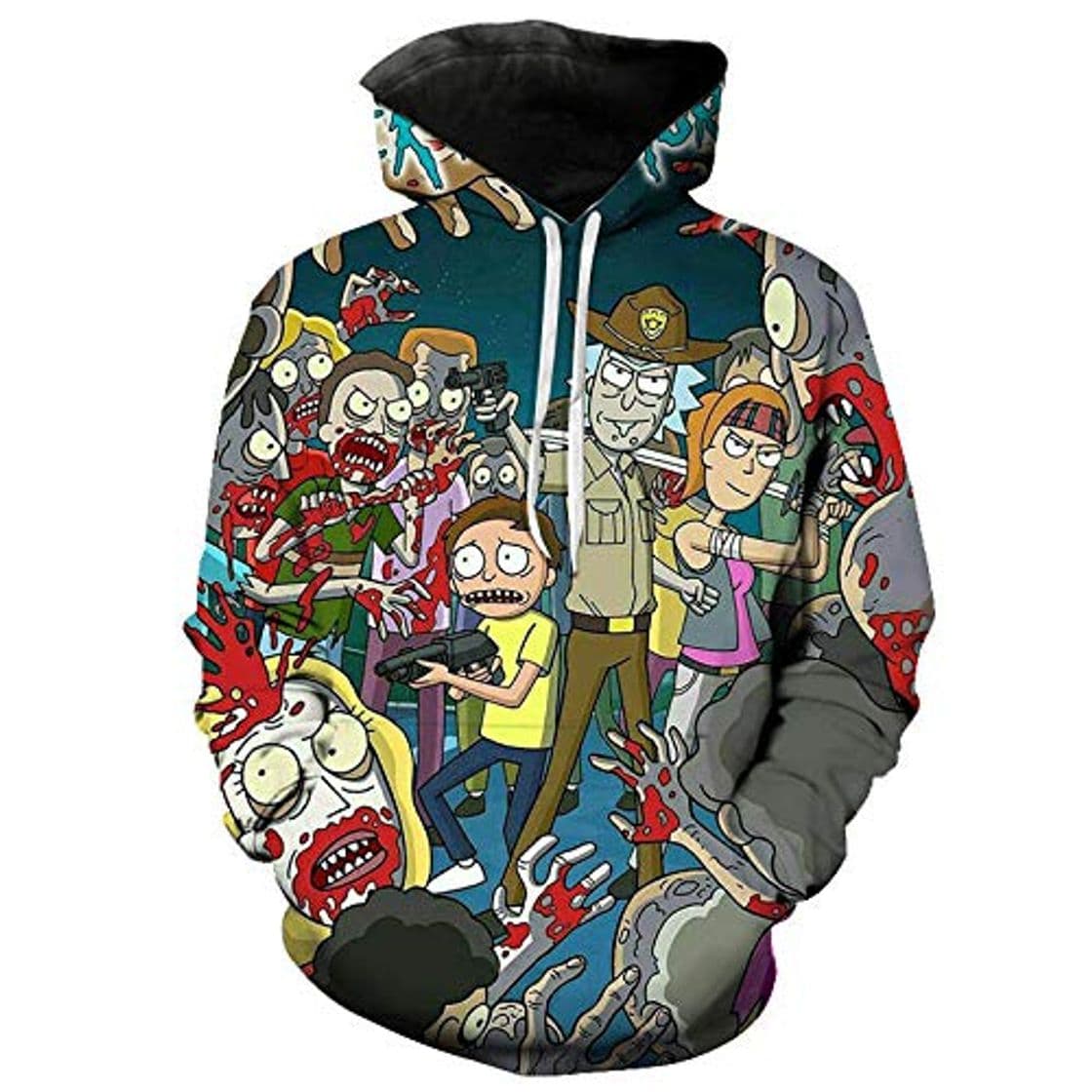 Producto TAPESTRYDA Sudaderas con Capucha，Sudaderas con Capucha Rick Y Mortys 3