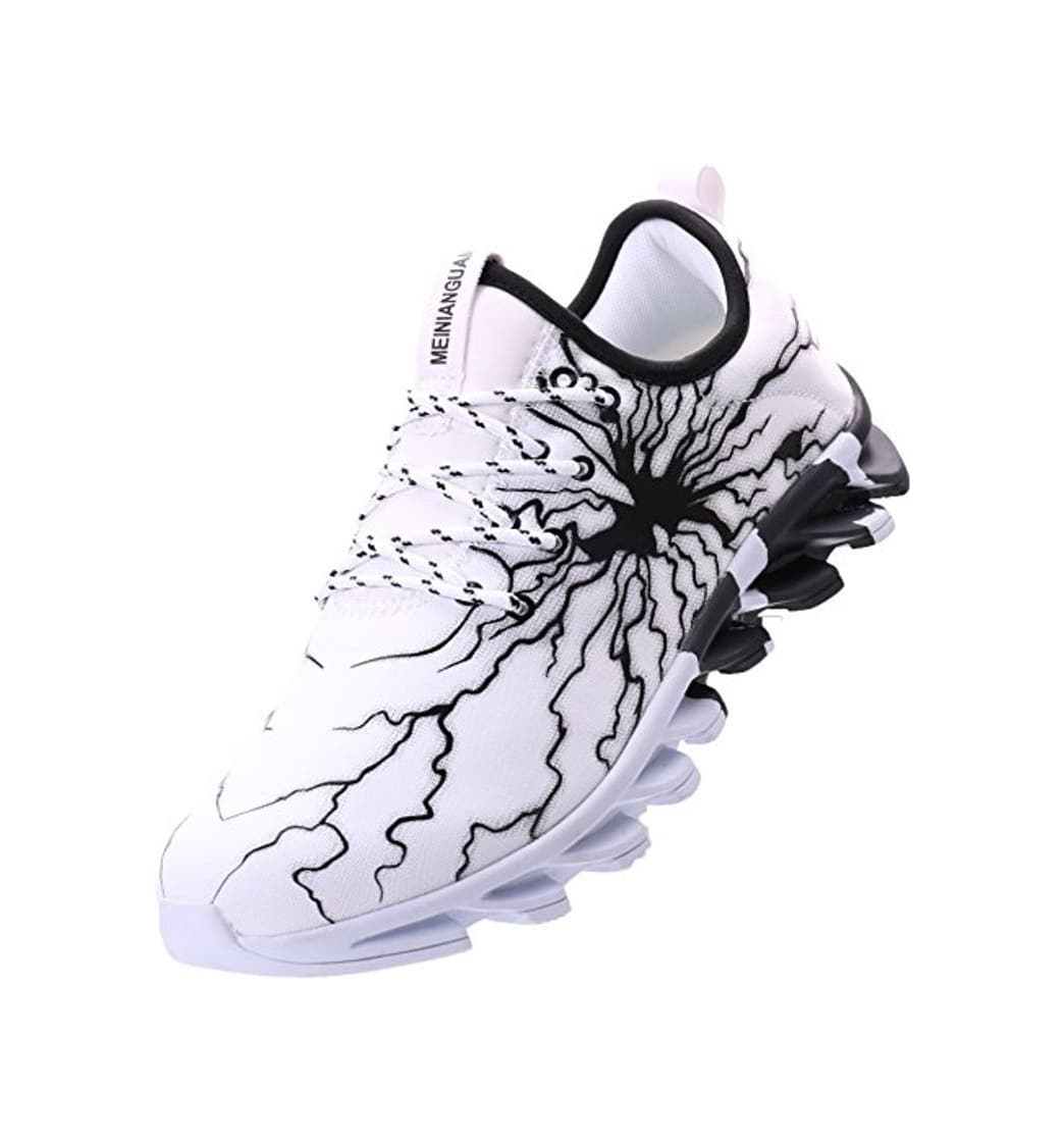 Producto BRONAX Zapatos para Correr en Montaña y Asfalto Aire Libre y Deportes Zapatillas de Running Padel para Hombre Blanco Negro 39