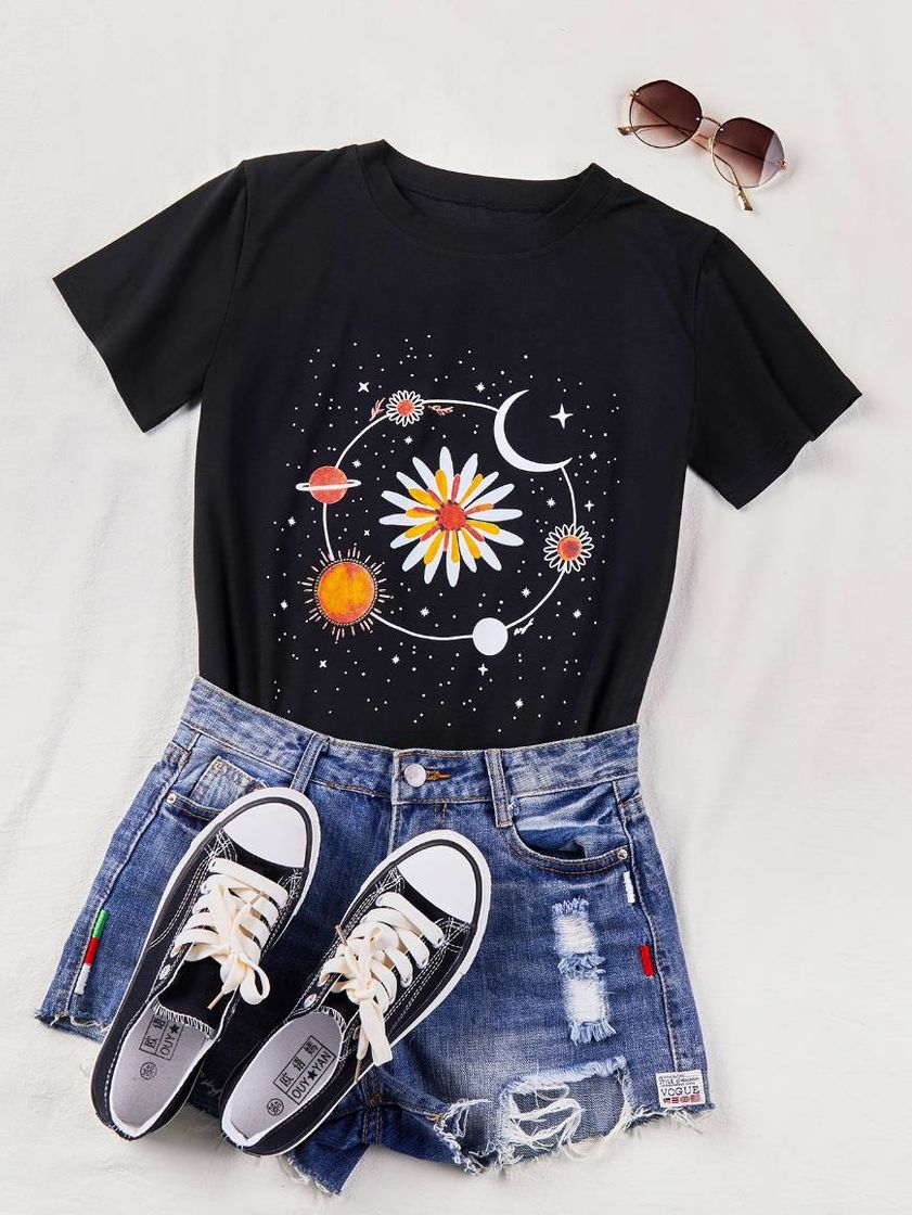 Producto Floral & Planet Print Tee