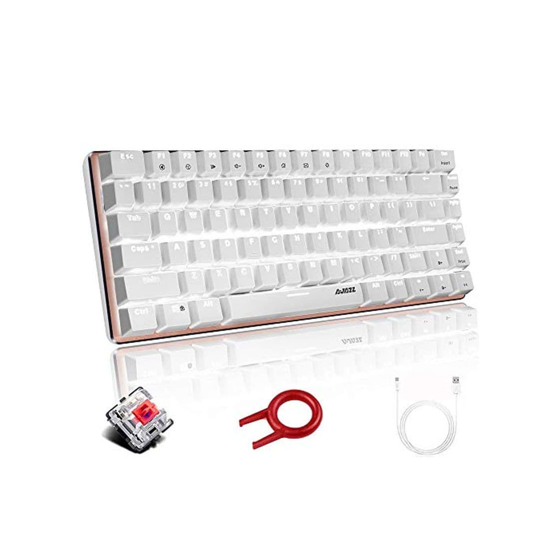 Producto Teclado mecánico, AK33 Teclado mecánico para juegos con cable USB retroiluminado con