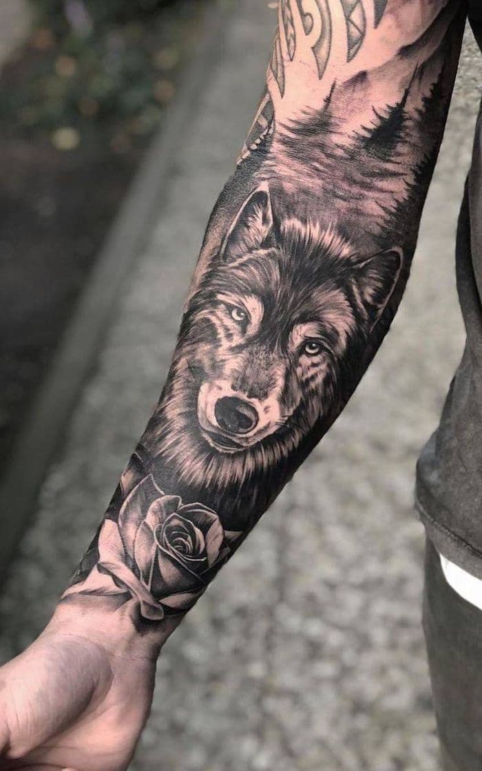 Moda Tattoo de Lobo no Braço 🐺