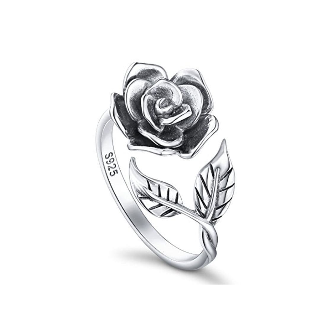 Producto DAOCHONG S925 Anillo abierto de plata de ley para mujer