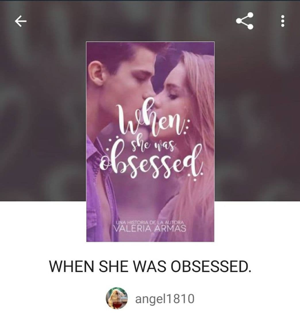 Book When she was obsessed (Valeria Armas) 