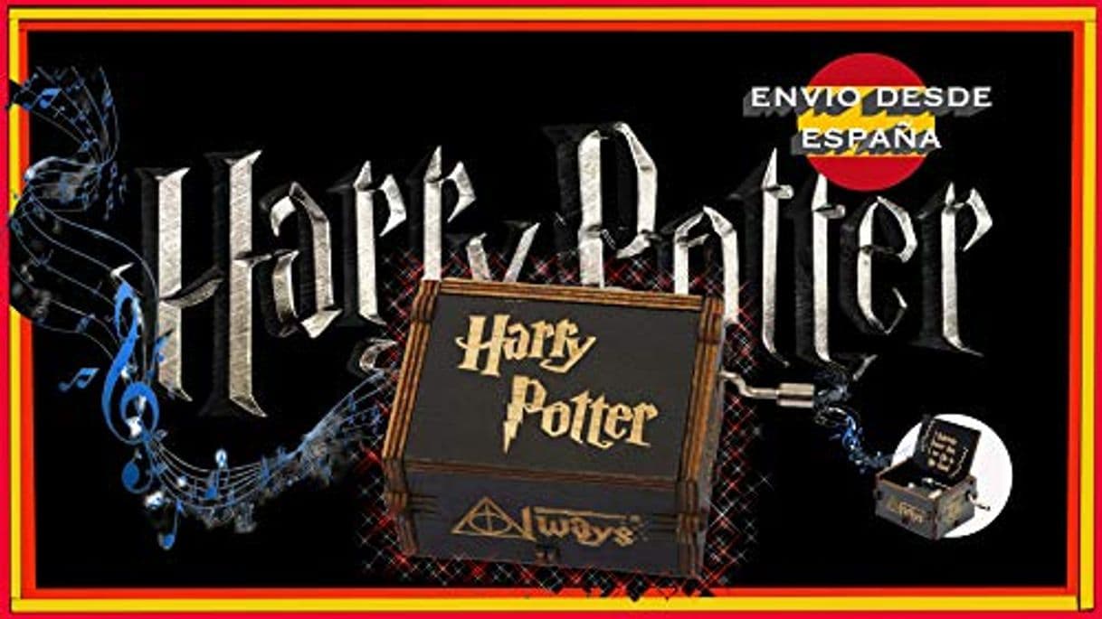 Product shuangfanbaihuo Inicio Caja de música clásica de Harry Potter Caja de música Creativa de Madera con manivela Negra