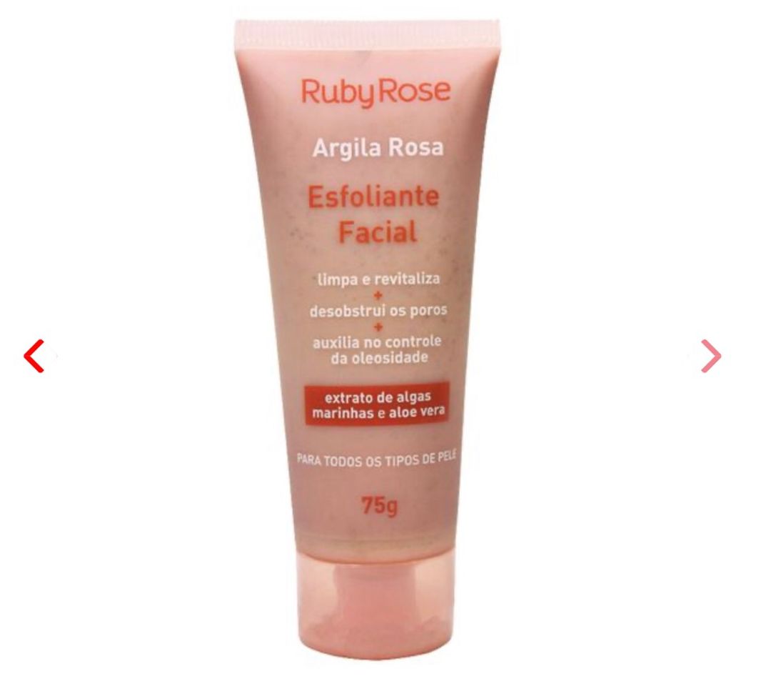 Fashion ESFOLIANTE FACIAL ARGILA ROSA - RUBY ROSE - Loja Online