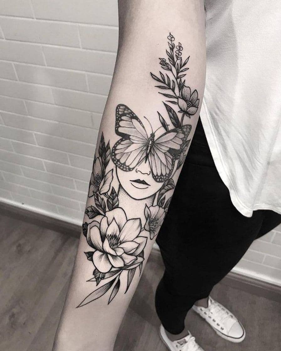 Fashion Tatuagem menina florida