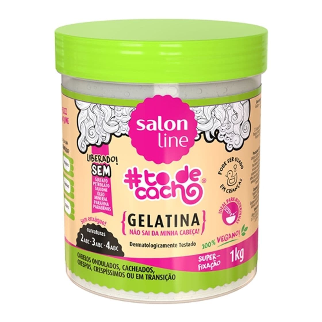 Fashion Gelatina #todecacho Não sai da Minha Cabeça 1 kg - Salon Line -