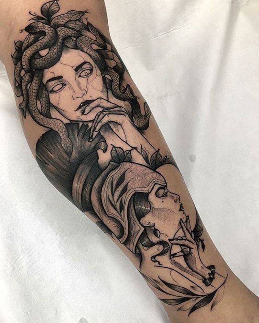 Fashion Tatuagem medusa 