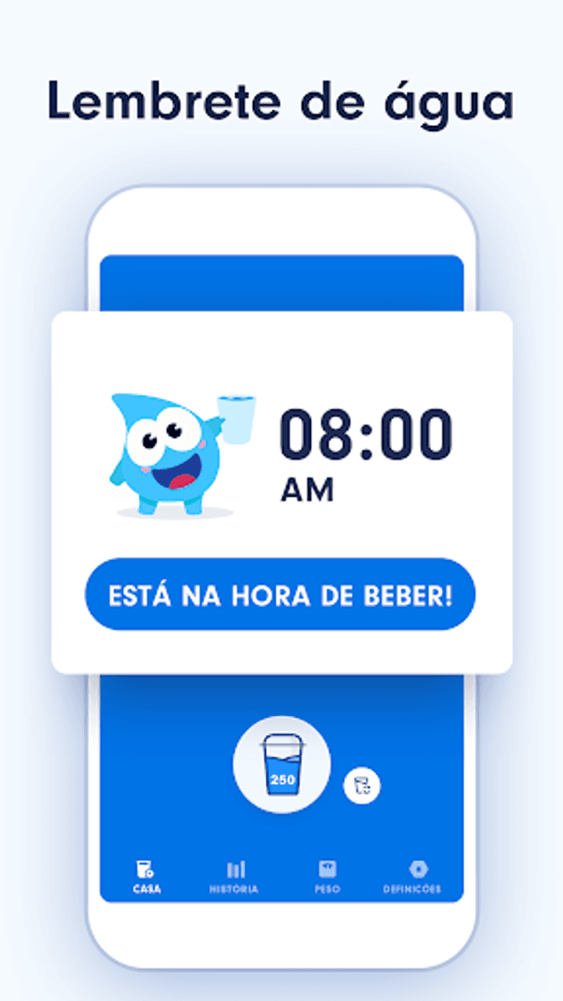 App Lembrete de beber água 