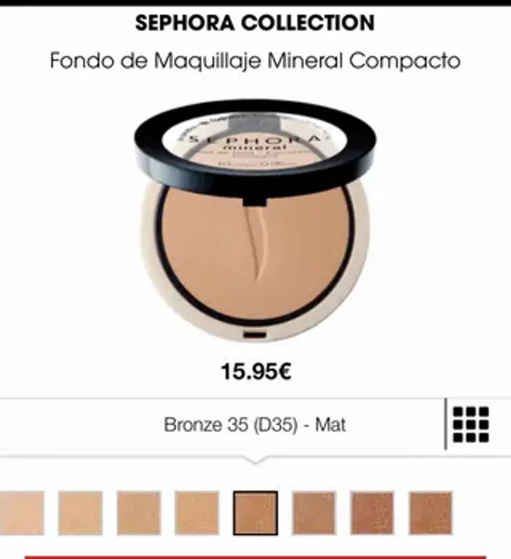 Beauty Sephora Mineral Foundation Compact D35