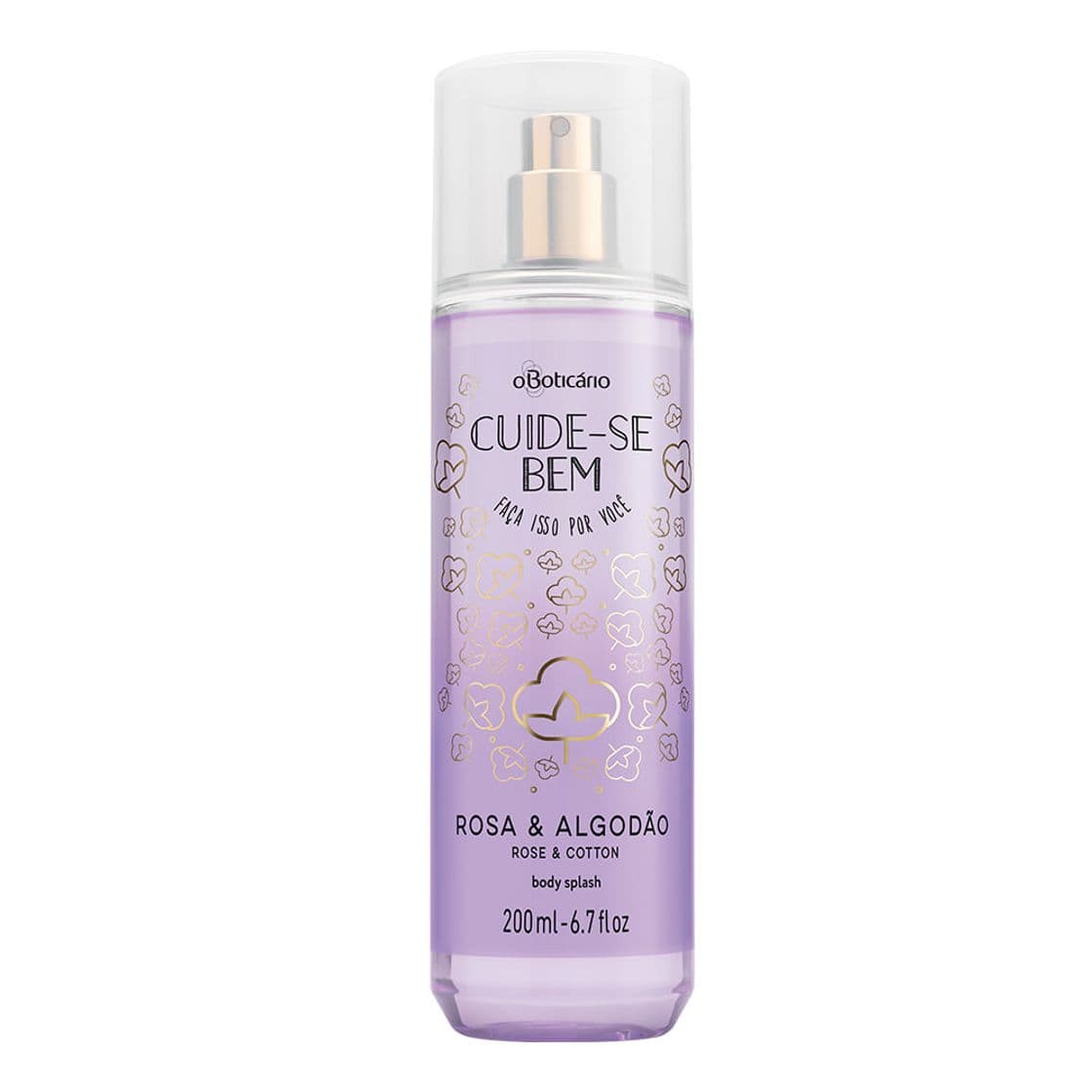 Moda Cuide-se Bem Rosa e Algodão Body Splash