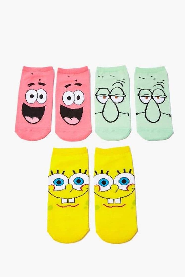 Fashion  SpongeBob Graphic Ankle Socks - 3 Pack