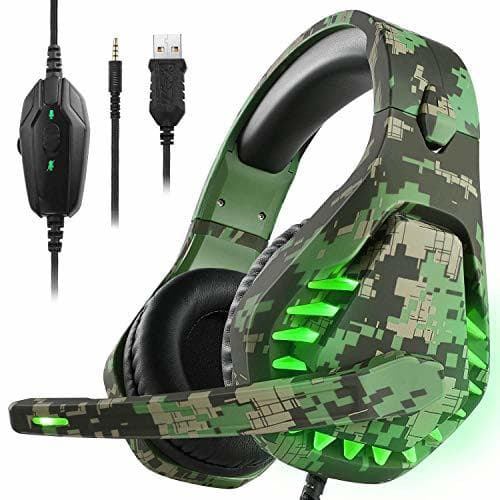 Producto Auriculares para juegos para PS4 Xbox One PC Auriculares con micrófono Luz