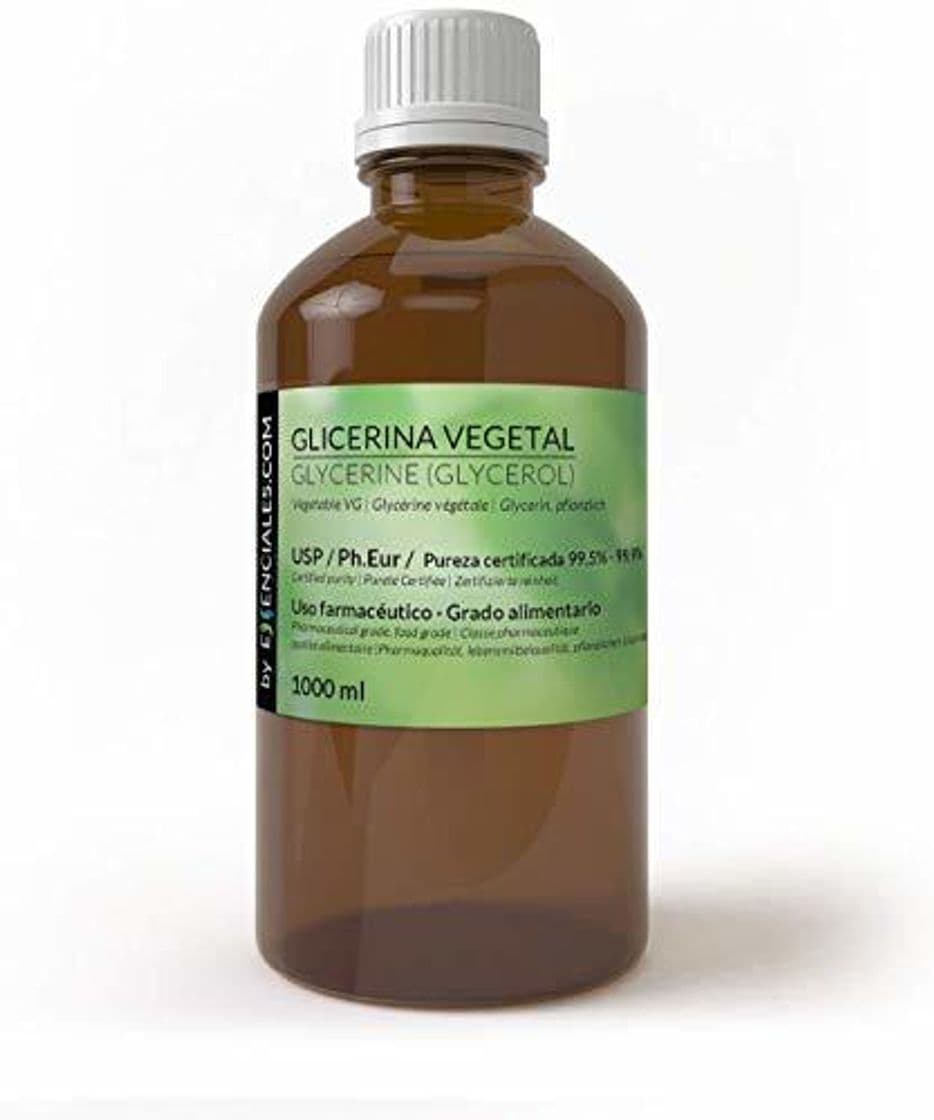 Product Essenciales - Glicerina Vegetal USP/Ph.Eu, Pureza Certificada, 1 Litro (1,26 Kgs)