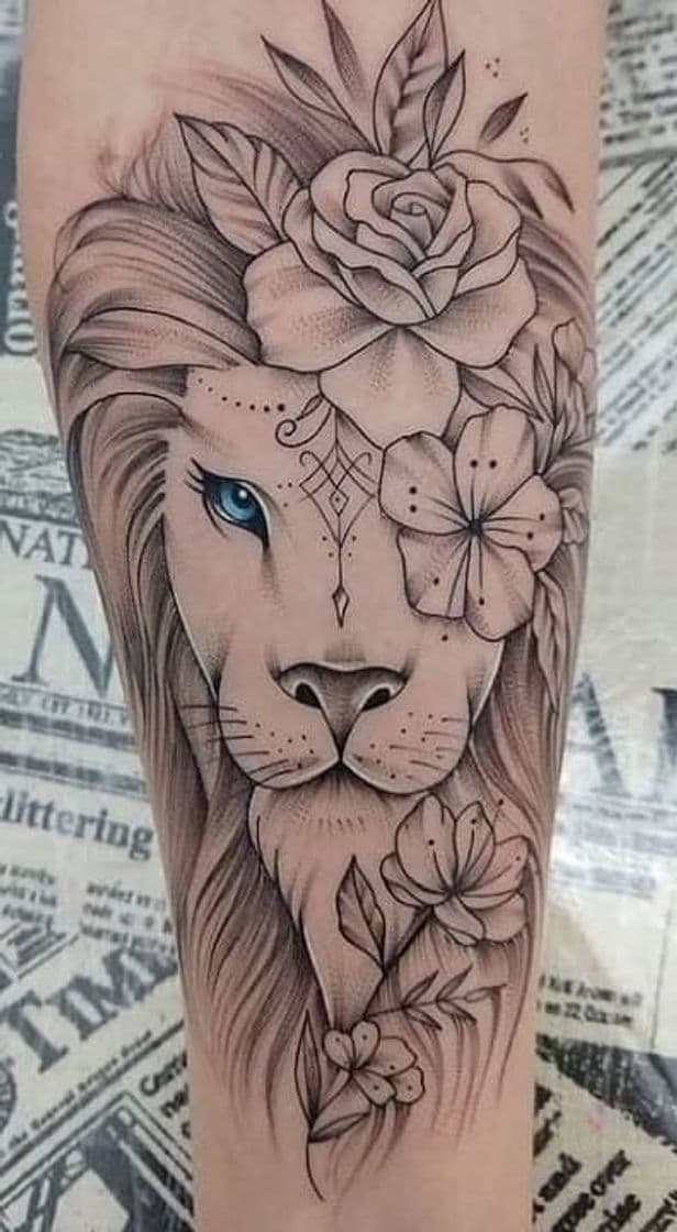 Fashion tatuagem leão 