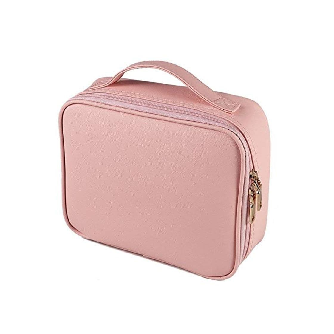 Producto AKFUD Bolsa de Maquillaje de Viaje Femenina Estuche cosmético Organizador Bolsas de Almacenamiento Cuero de PU Neceser Mujer Impermeable Maleta De Maquiagem Bolsa de cosméticos Rosa Sin Cepillo