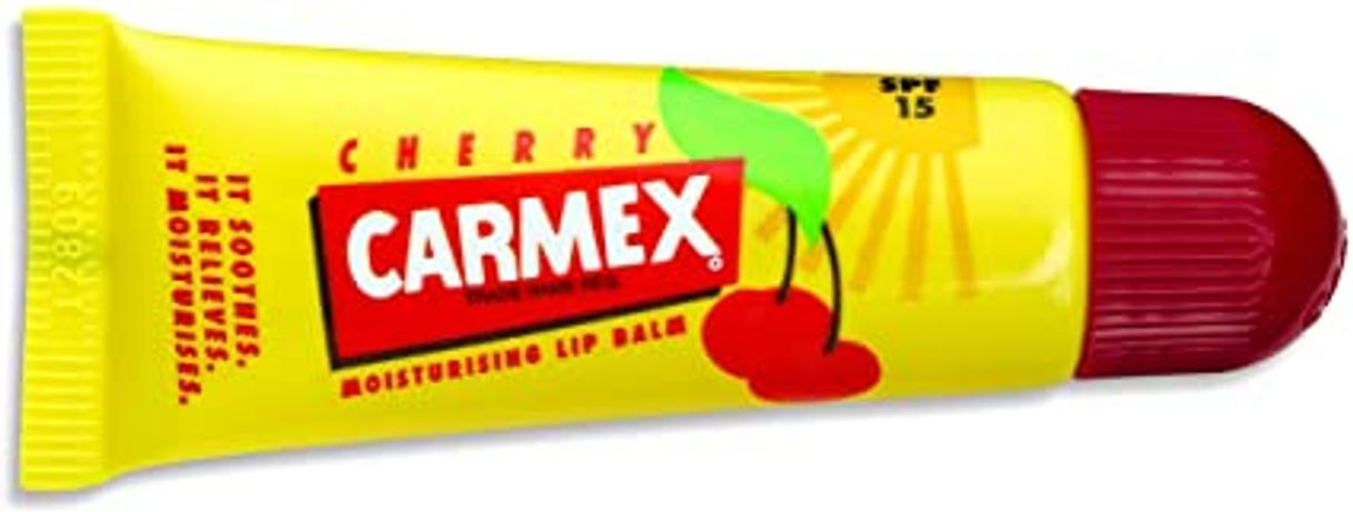 Beauty Carmex Cherry Tube, Bálsamo labial, cereza, 6 pack