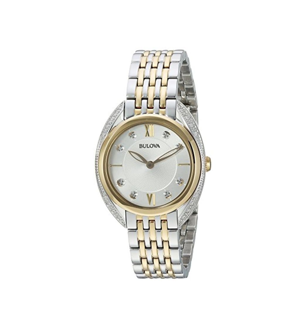 Product Bulova Reloj Cuarzo Acero Inoxidable Casual para Mujer, Color: de Dos Tonos