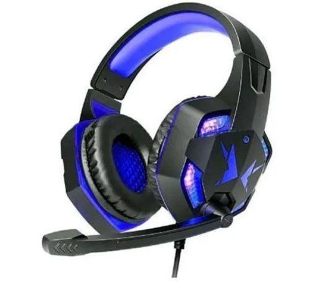 Moda Headfone gamer usb/p2 com led e microfone hf-g600 azul 