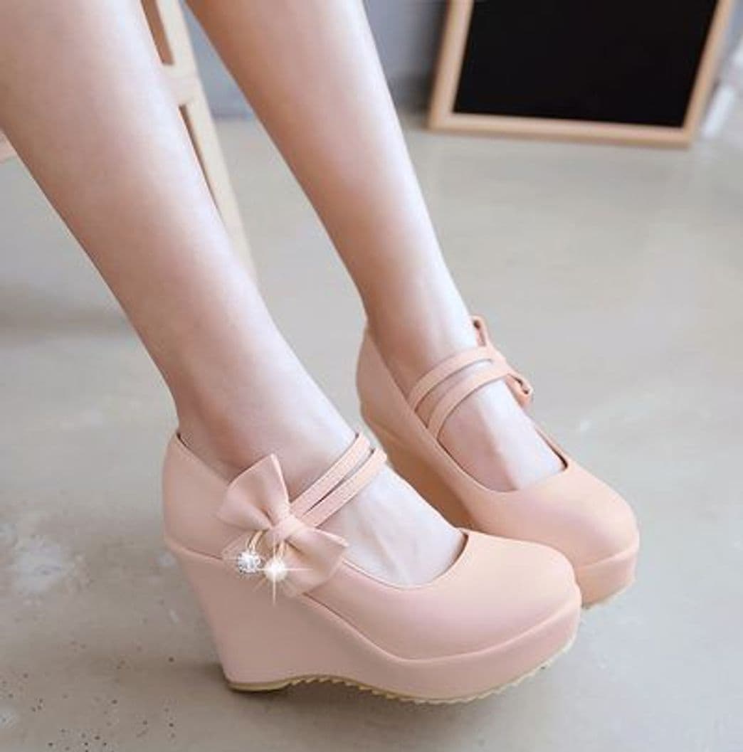 Moda Sweet princess bowknot wedge heels from Fashion Kawaii [Japan ...