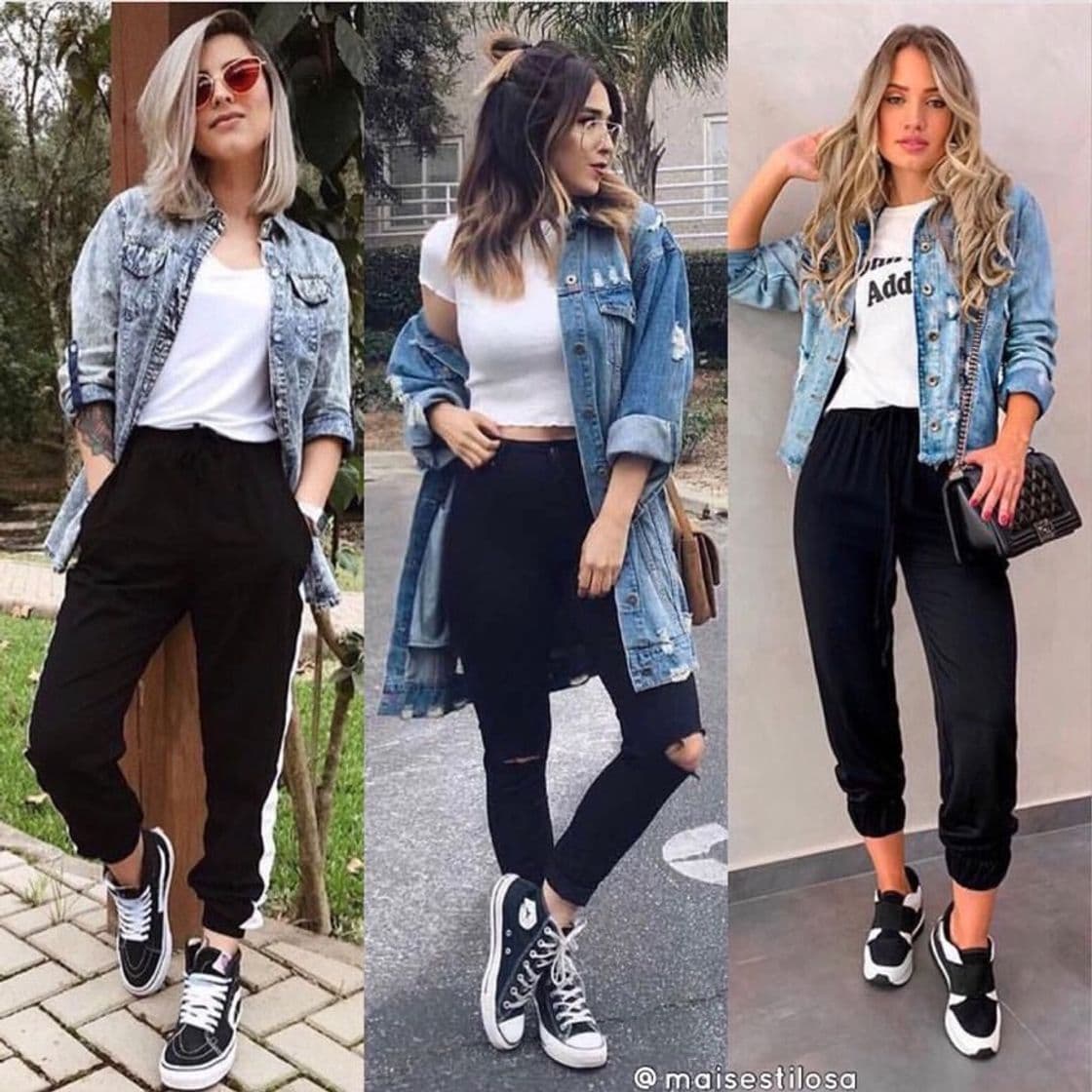 Fashion Look com jaqueta Jeans