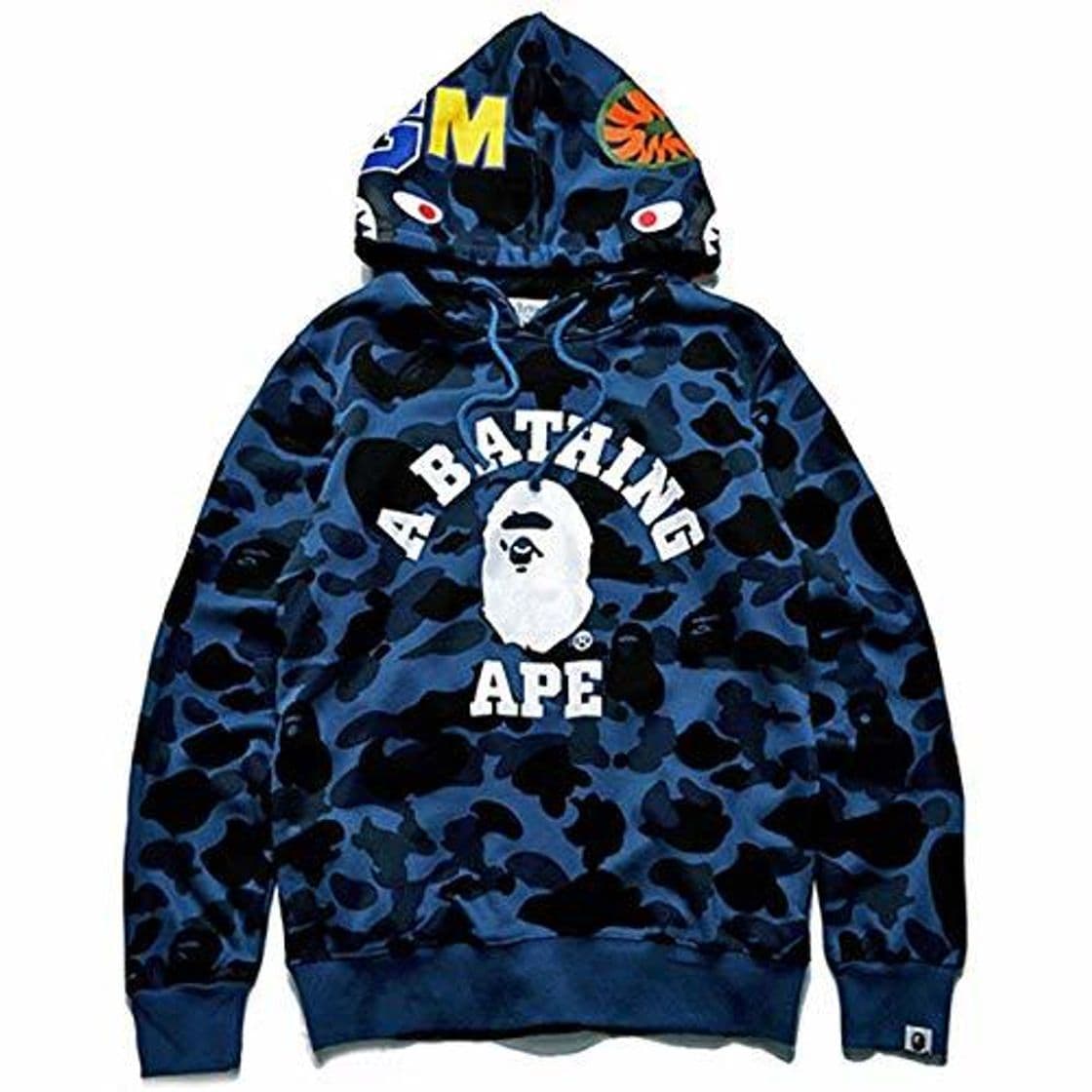 Home W&TT Sudadera con Capucha para Hombre Ape Bape Shark Head Sudadera con