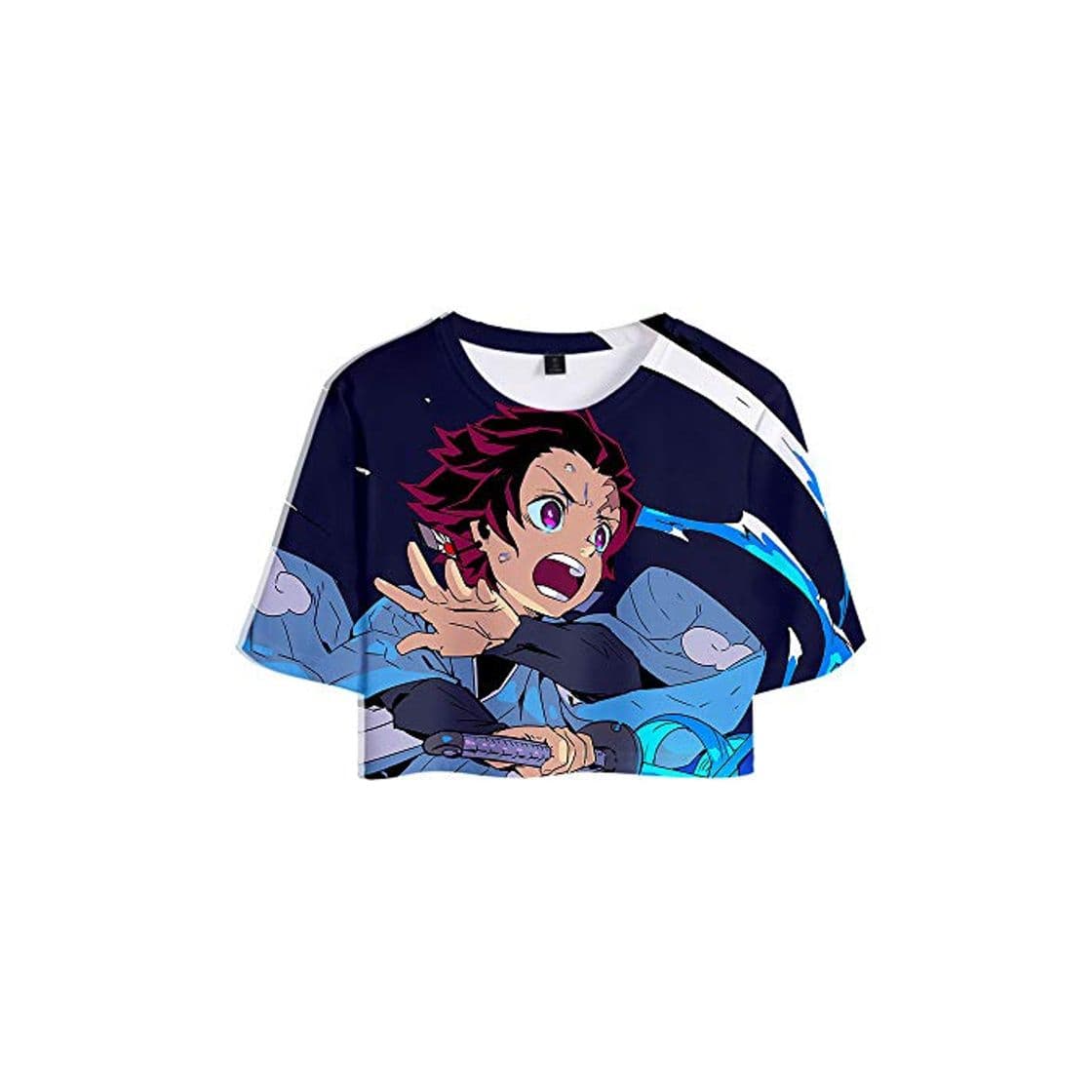 Producto FEIRAN Anime Demon Slayer Kimetsu no Yaiba Camiseta Corta de Verano con Estampado 3D y Manga Corta para Mujer I Design XS