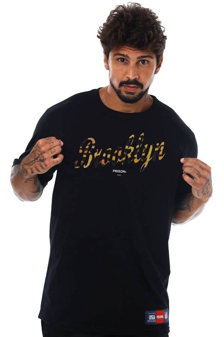 Fashion Camiseta Prison Brooklyn jaguar preta 😎❤️