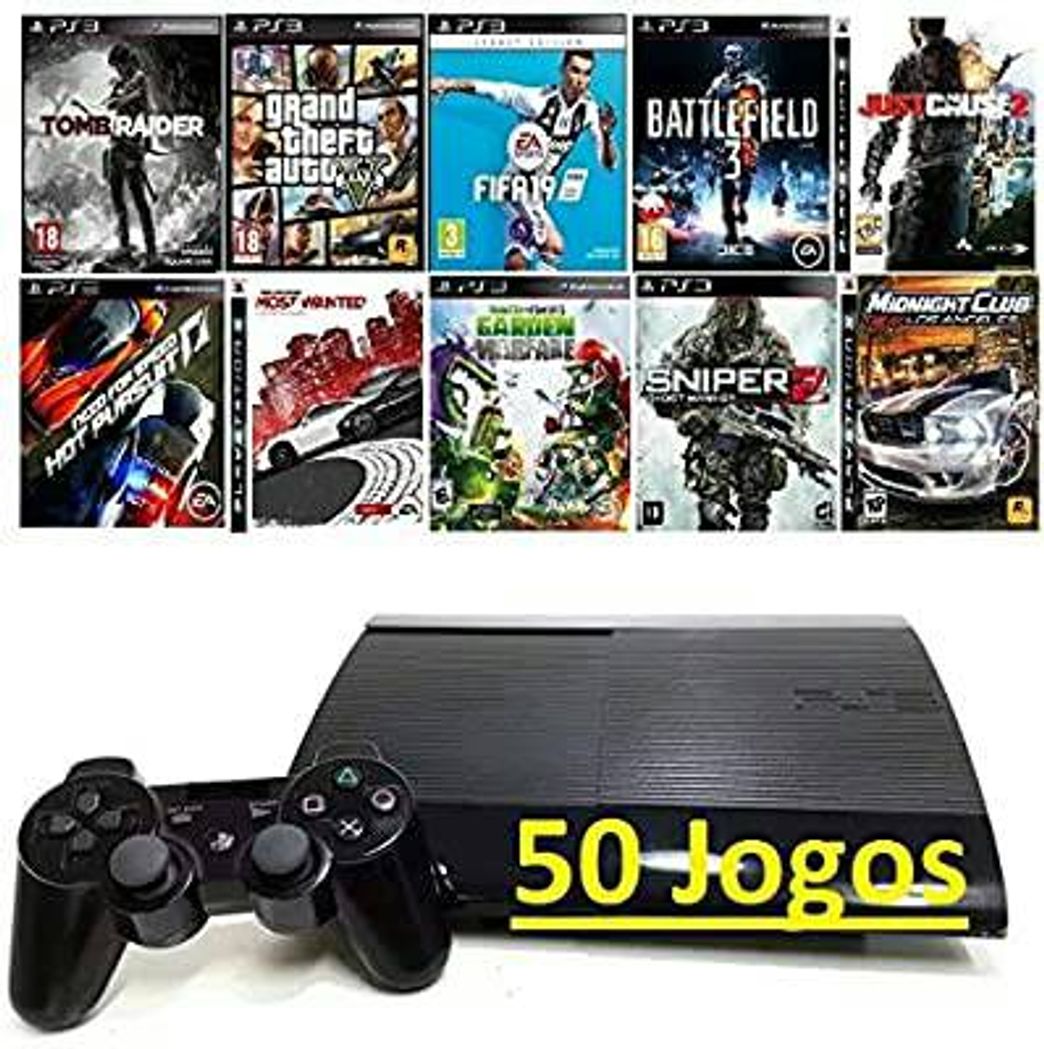 Fashion Playstation 3 / Ps3 + 50 Jogos Original !!!!: Amazon.com.br: Games