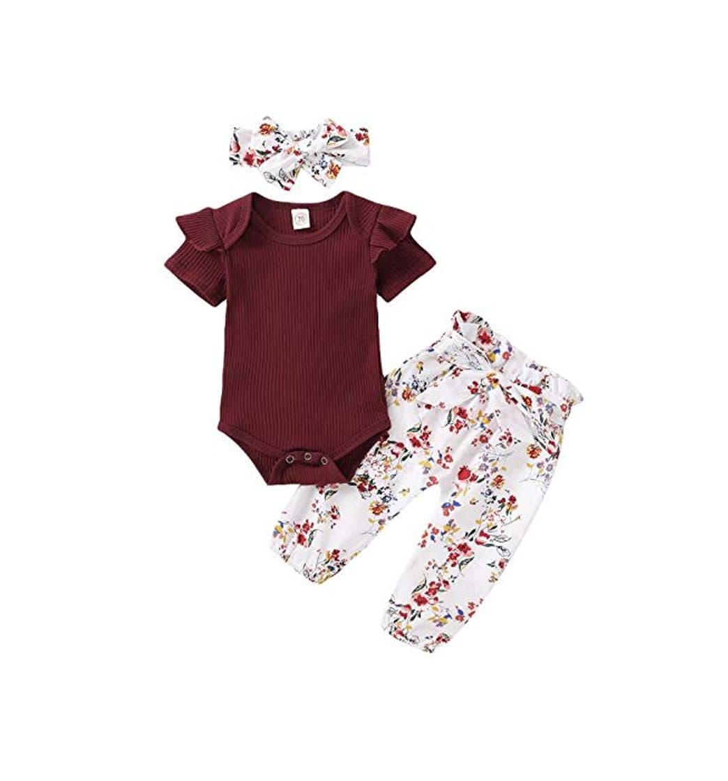 Fashion Princess Toddler Infant Baby Girl Tops de Mameluco de Manga Corta Pantalones