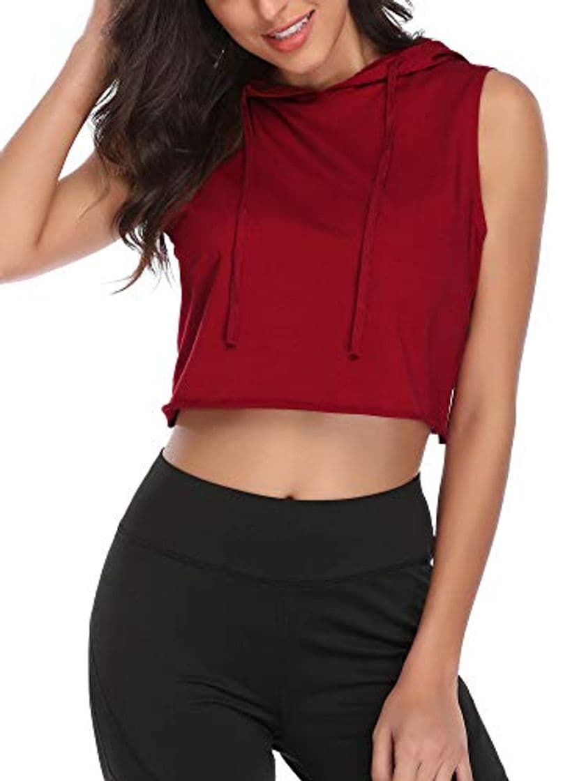 Producto MSBASIC Crop Top con capucha para mujer