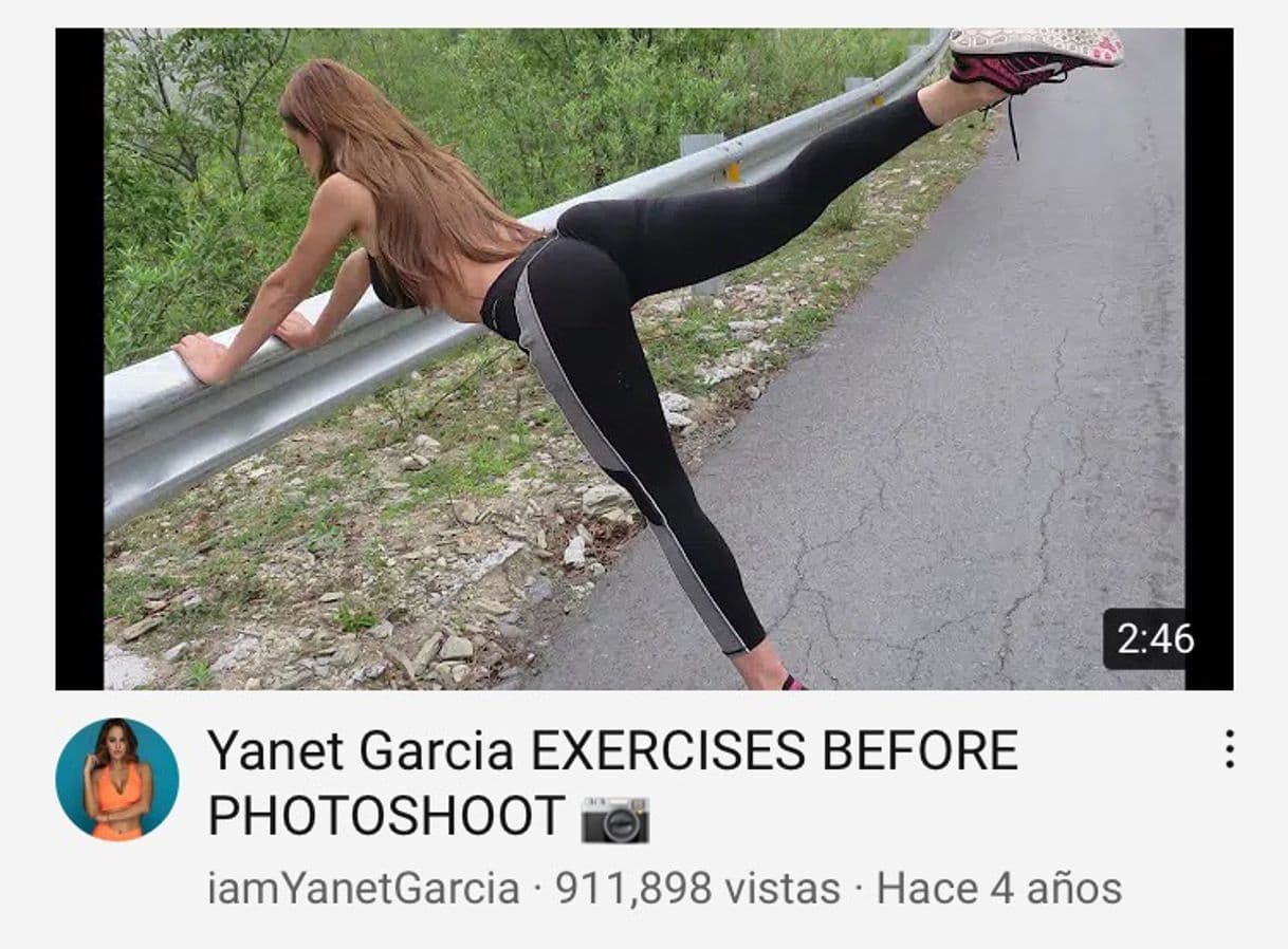 Fashion Yanet Garcia EXERCISES BEFORE PHOTOSHOOT - YouTube