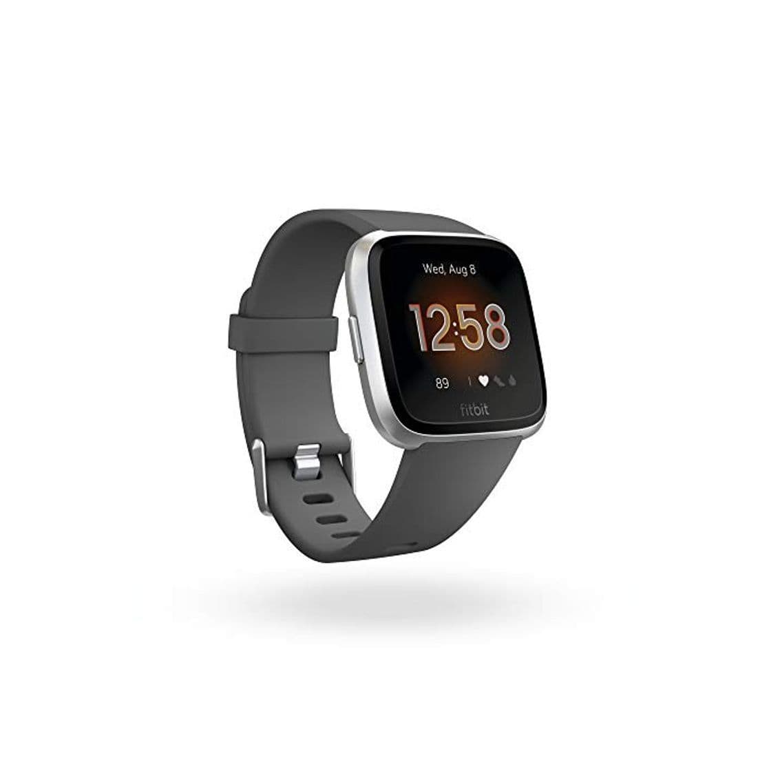 Fitness Fitbit Versa Lite - Reloj Deportivo inteligente Smartwatch, Adultos Unisex, Gris/Oscuro,Gris