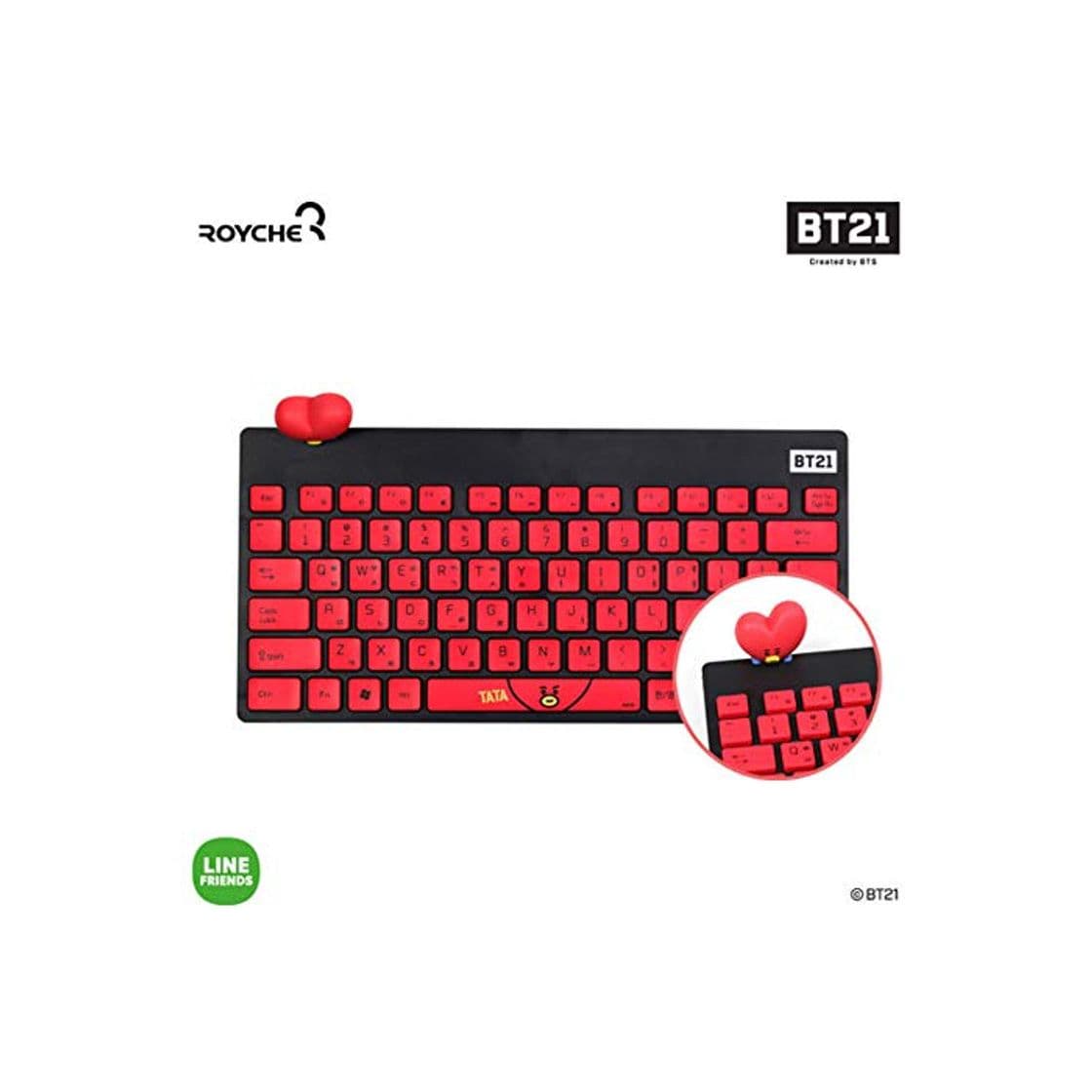 Product Teclado inalámbrico con Figura BT21 de Royche