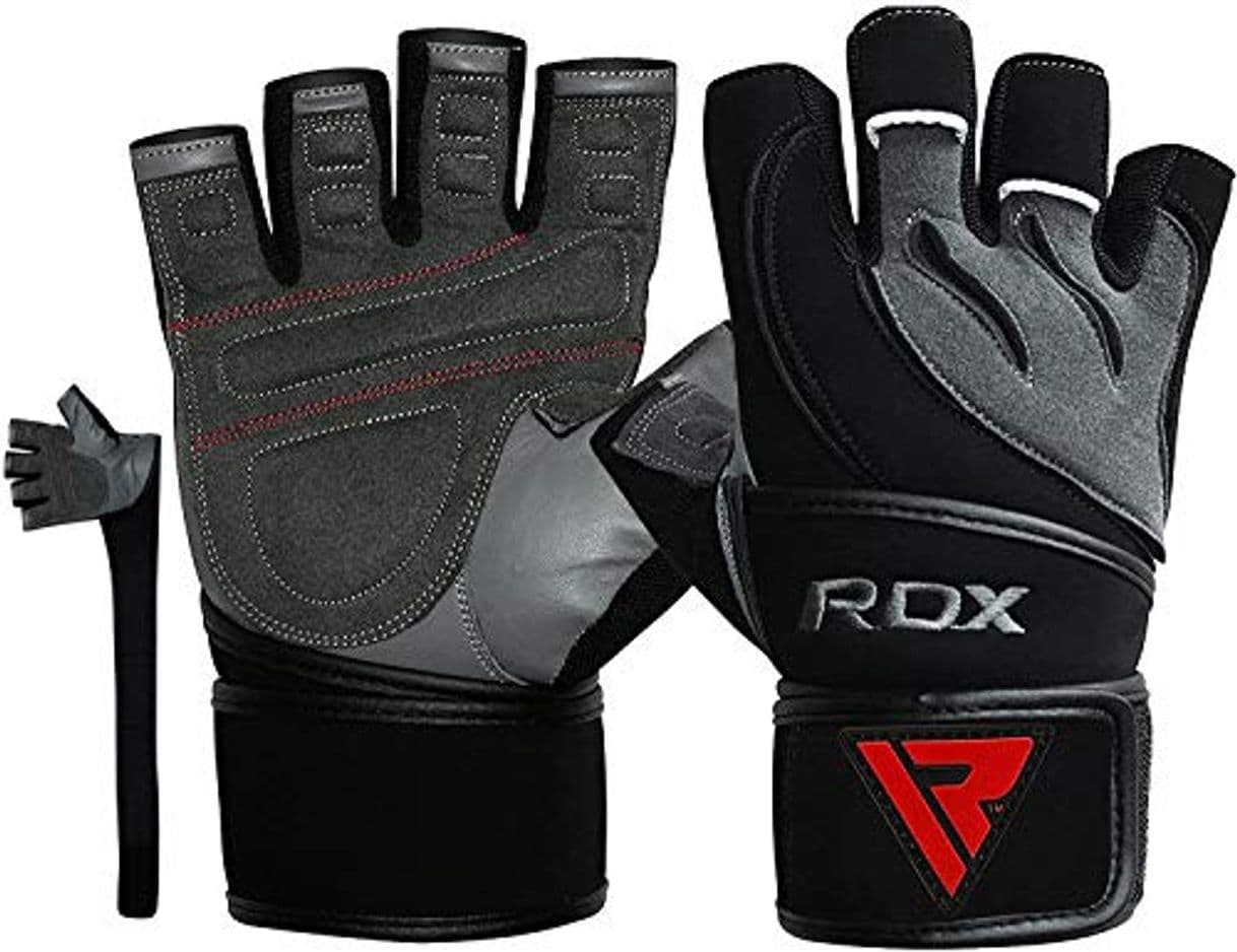 Fashion RDX WGL-L4G Fitness Crossfit Training Guantes Largos Handgelenkstütze Sporthandschuhe Rindsleder Pesas Workout