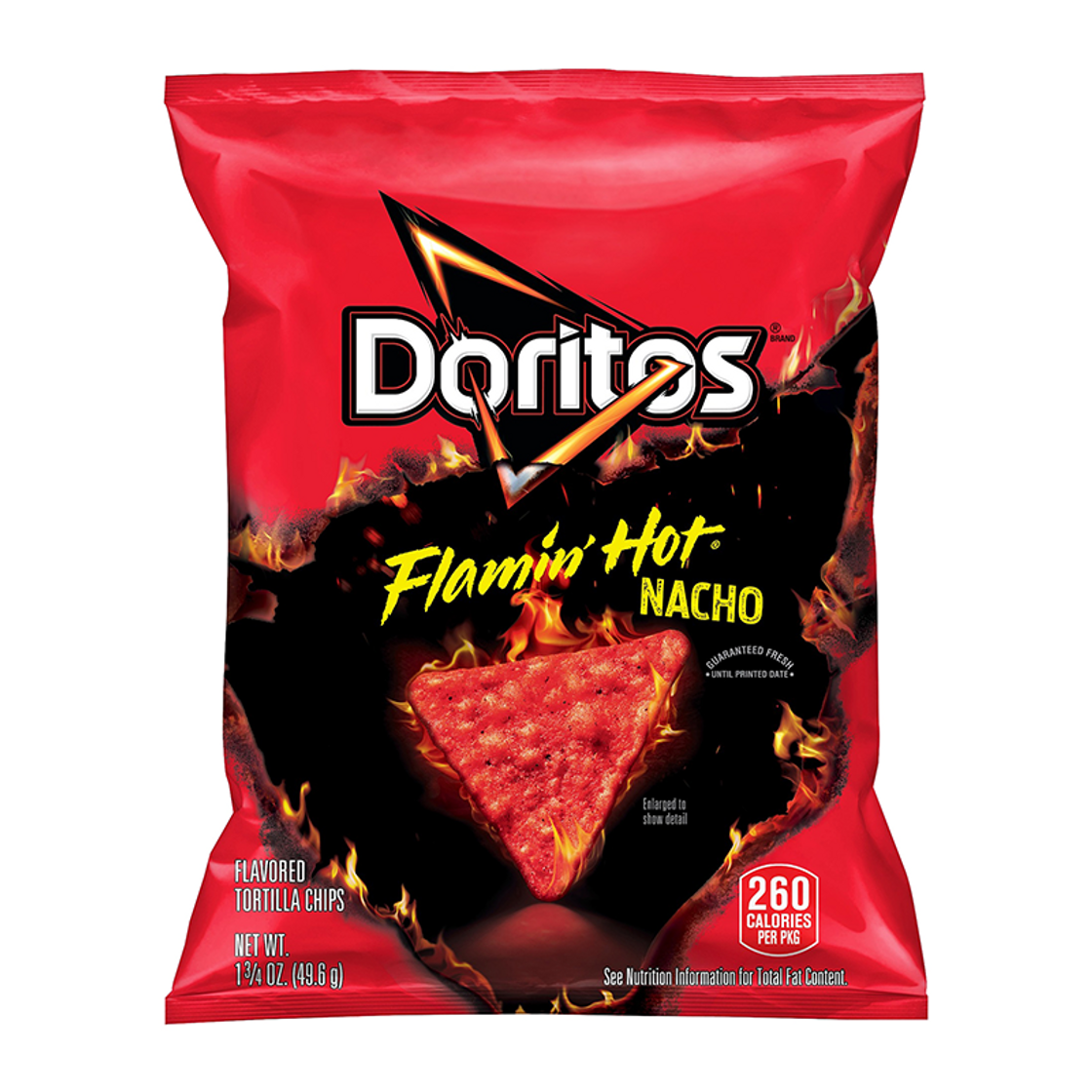 Product DORITOS® FLAMIN' HOT® Nacho Flavored Tortilla Chips