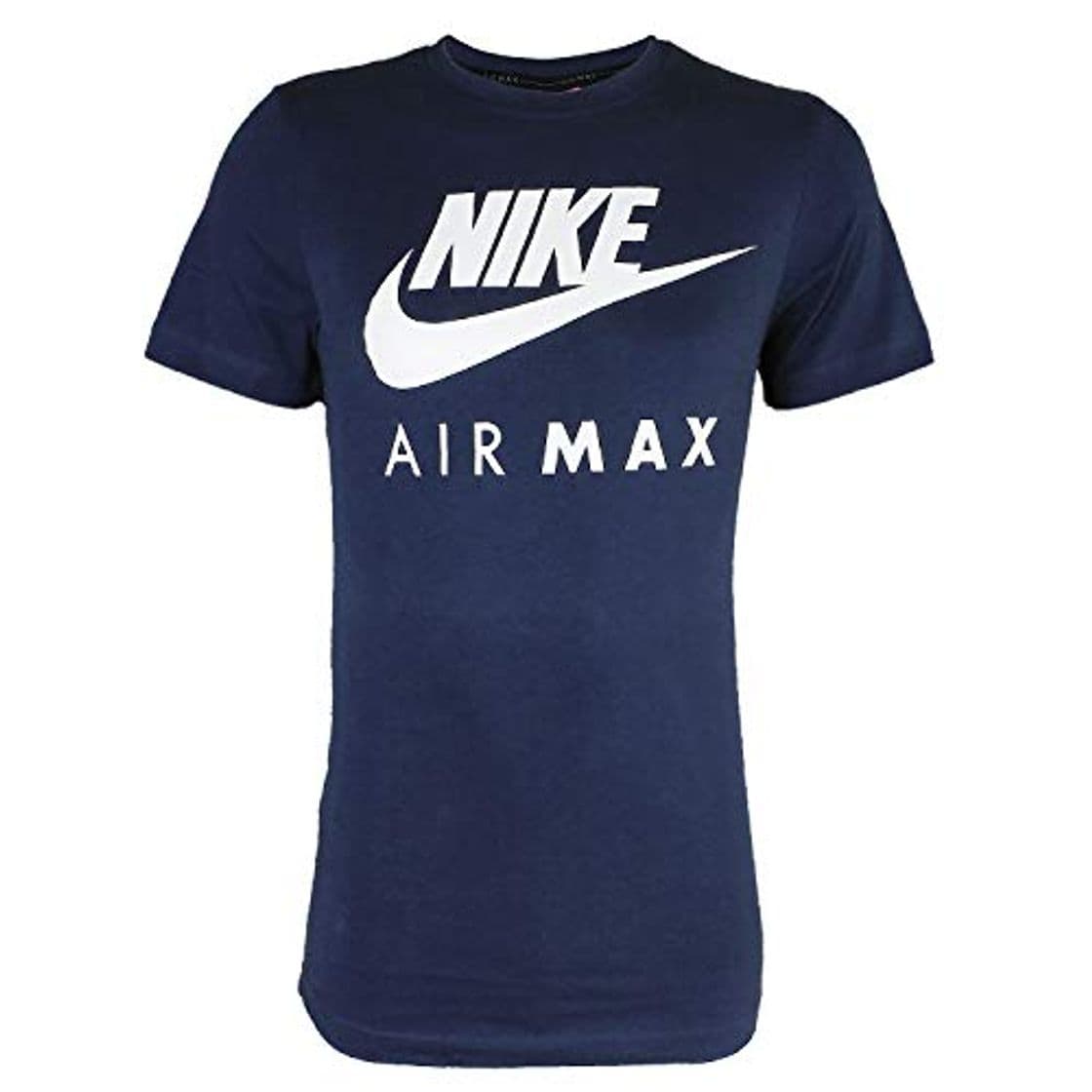 Producto Nike Air MAX tee Hombre Camiseta Algodón T-Shirt Deportiva Fitness Azul/Blanco, Tamaño