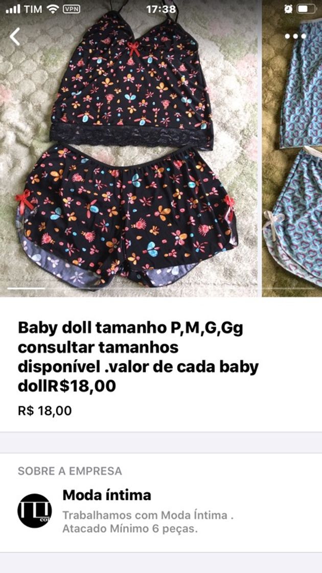 Product Baby doll tamanho M