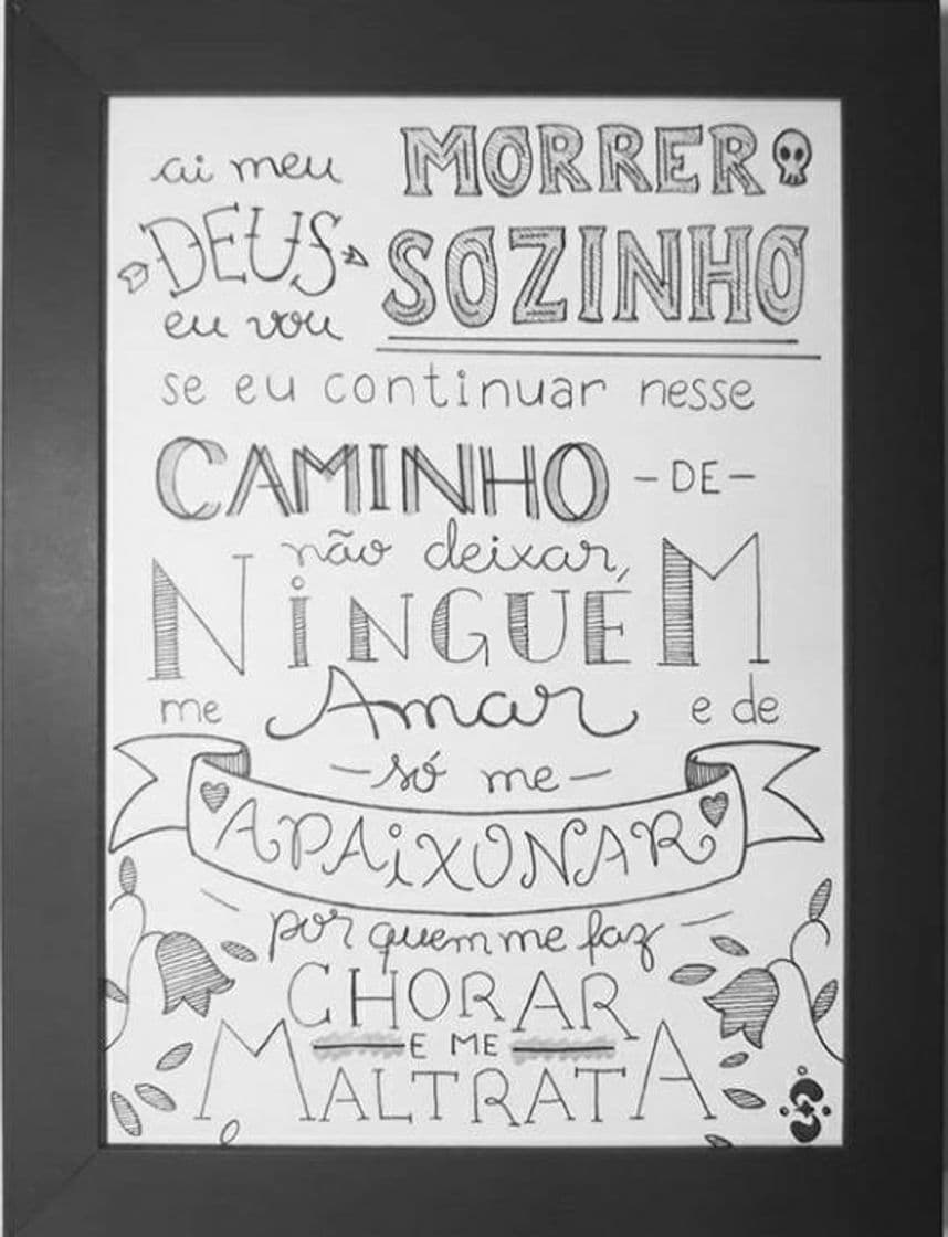 Moda Vou Morrer Sozinho - Jão | Hand Lettering