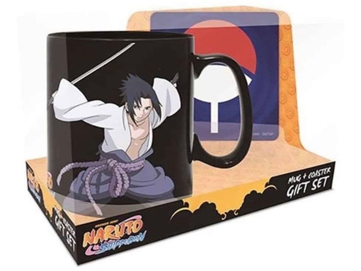 Fashion Naruto and sasuke magic mug and coaster gift set