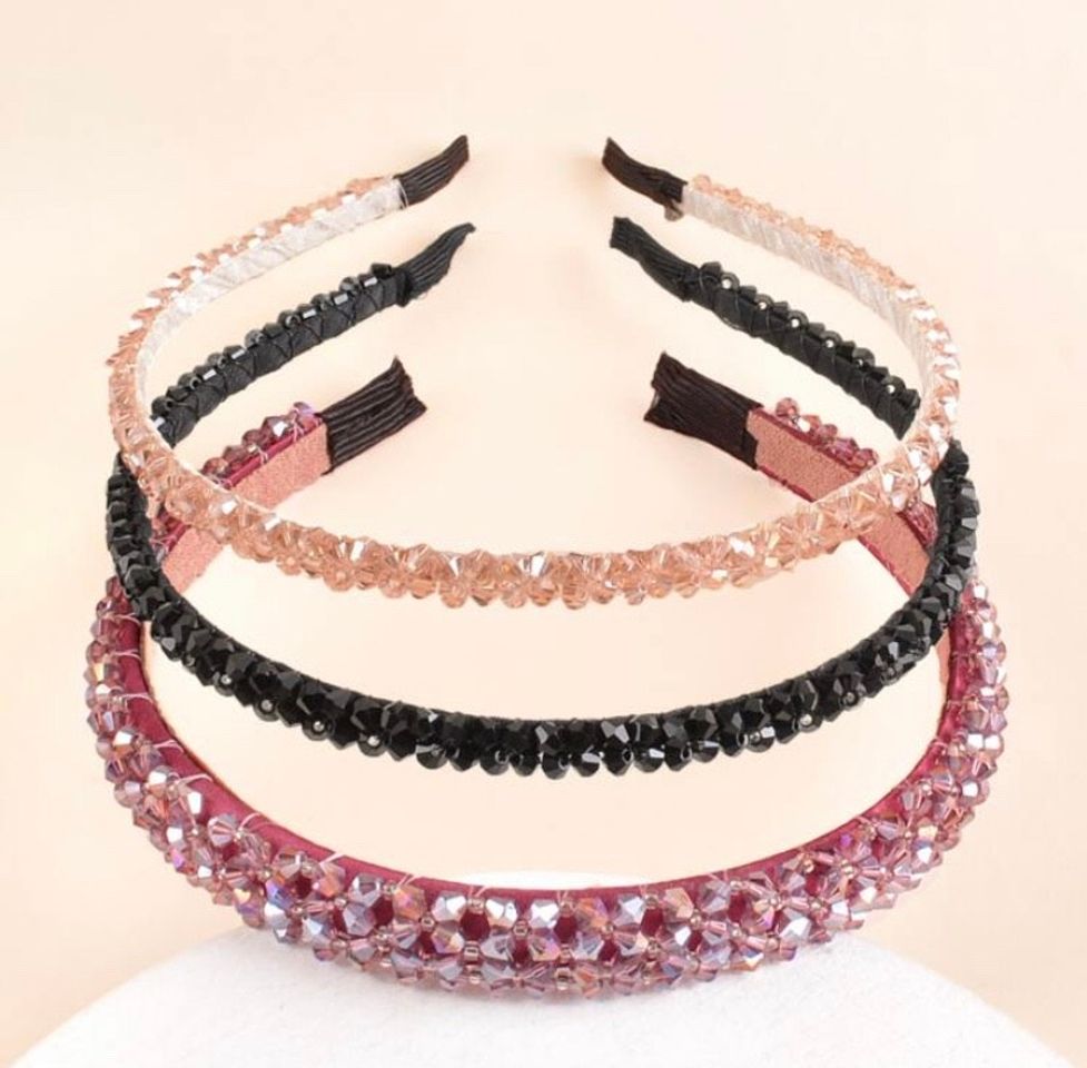 Fashion 3pcs Crystal Decor Hair Hoop | SHEIN USA