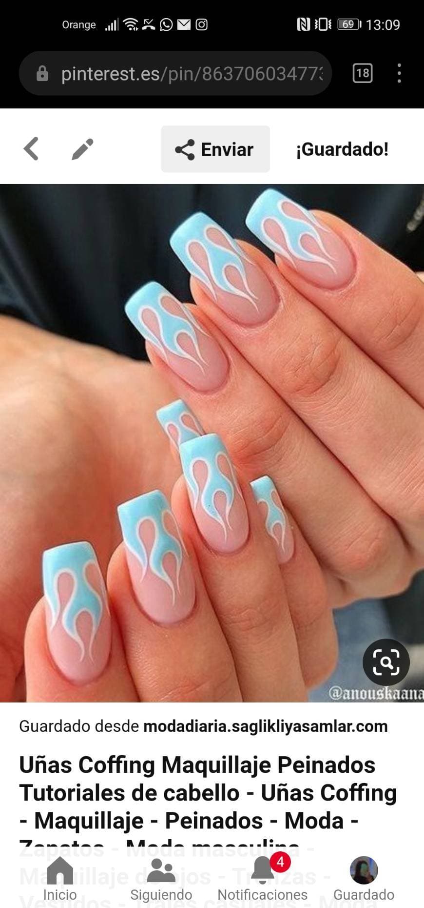 Moda Nails fire💅🔥💙