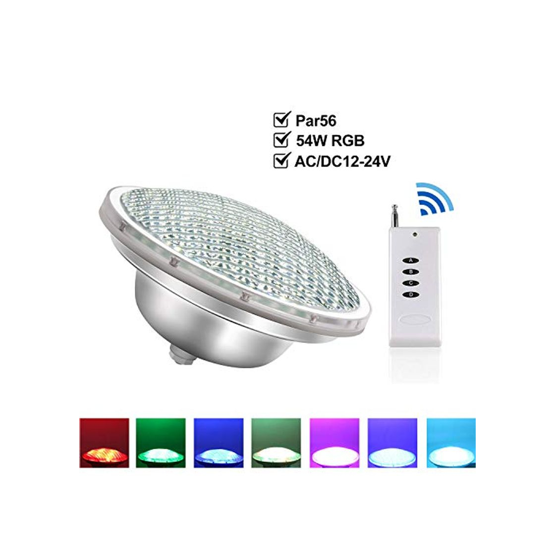 Product Roleadro 21w Par56 Luz de Piscina con Mando a Distancia, IP68 Sumergible