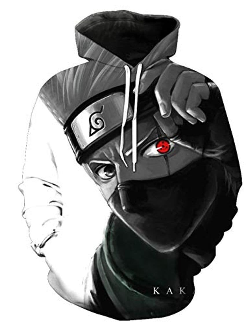 Lugar Sudaderas Naruto Hombres Kakashi Sudadera con Capucha Niño 3D Anime Unisex Mujer