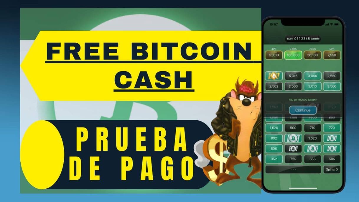 App APP PARA GANAR BITCOIN CASH, reclama cada hora !!!