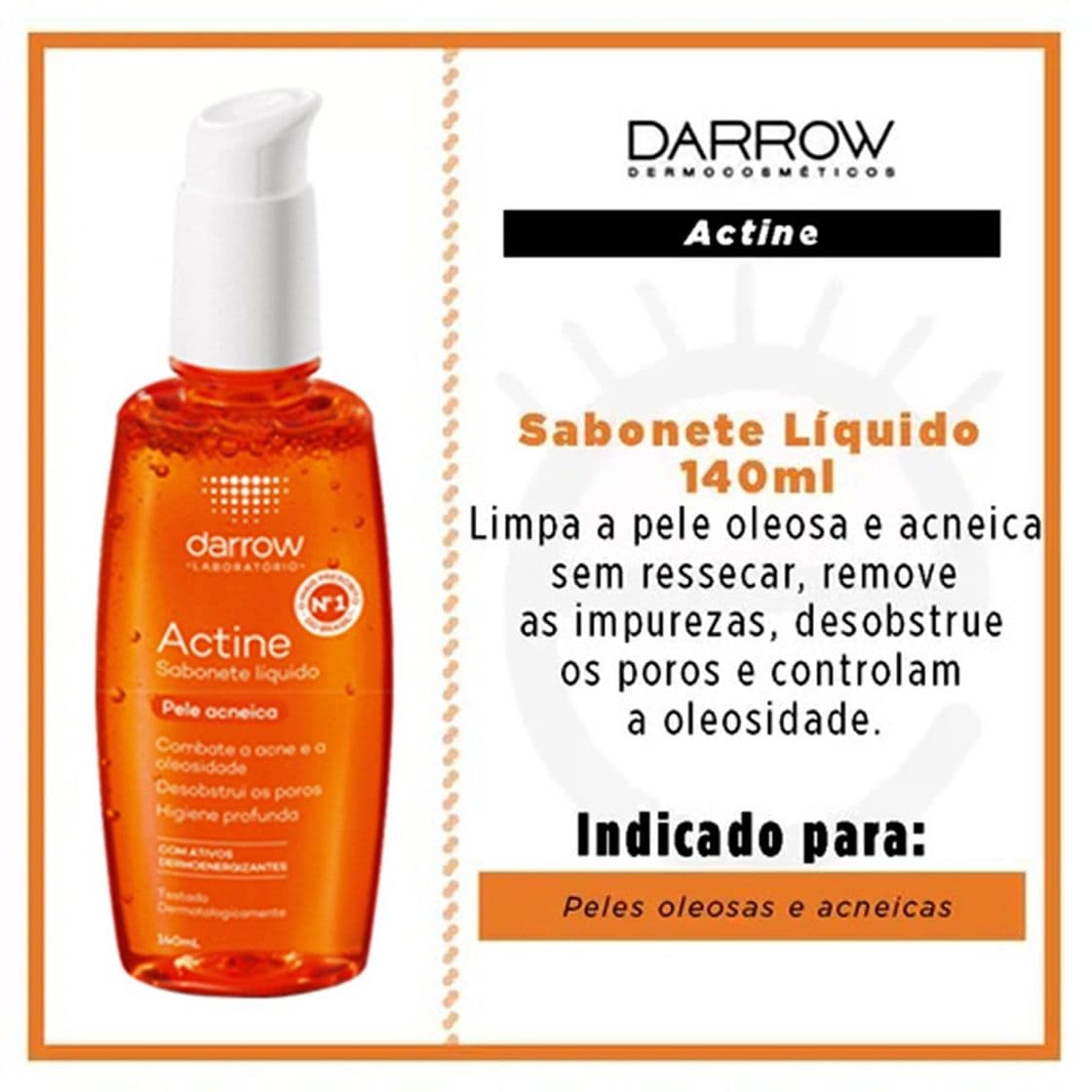 Fashion Darrow Actine, Sabonete Líquido, 140 ml