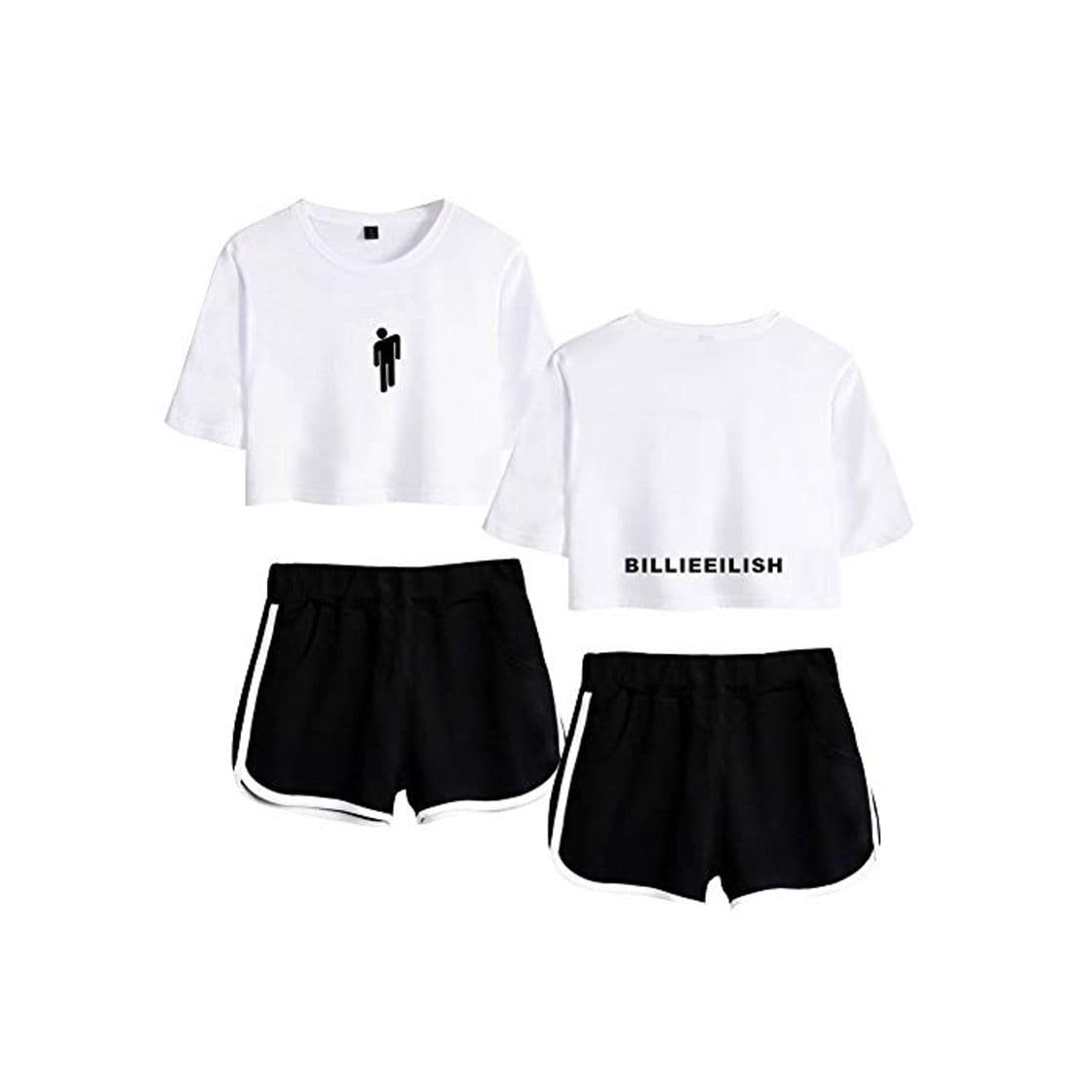 Producto Billie Eilish Conjunto 2 Piezas Mujer Verano Completo Sportivo Short y Crop