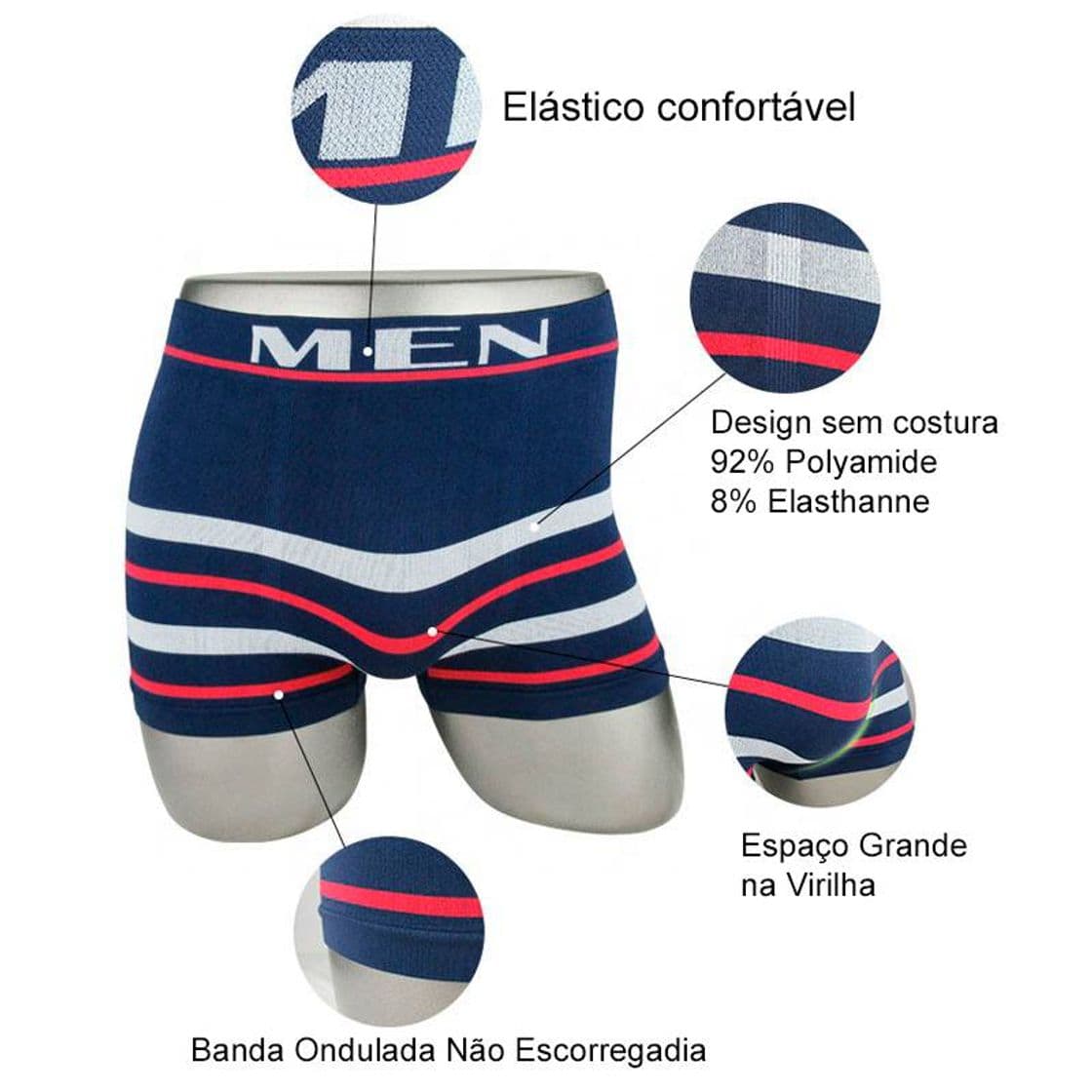 Fashion Kit Cuecas Boxer Men Flex Premium

